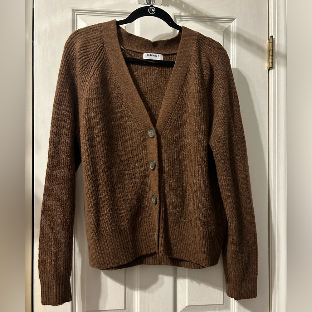 Shaker-Stitch Cardigan Sweater for Women in Espresso